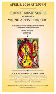 flyer for young artist concert