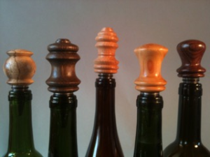 wood bottle tops